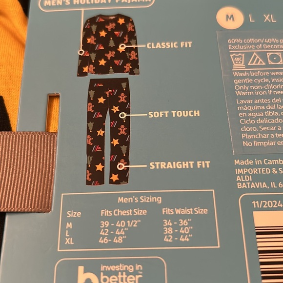 Aldi Gear 2024 Men’s Women’s Ladies Kids Unisex Festive Holiday Pajama Set! 🎄✨🛒🖤 - Picture 7 of 8